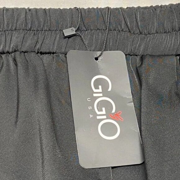 GiGio Women's Large Black Dressy Shorts W/Pockets Elastic Waistband Flowy NWT - Picture 5 of 7